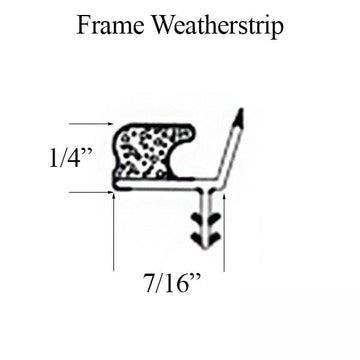Marvin Casement Window, Foam Weather strip. 72" - Beige